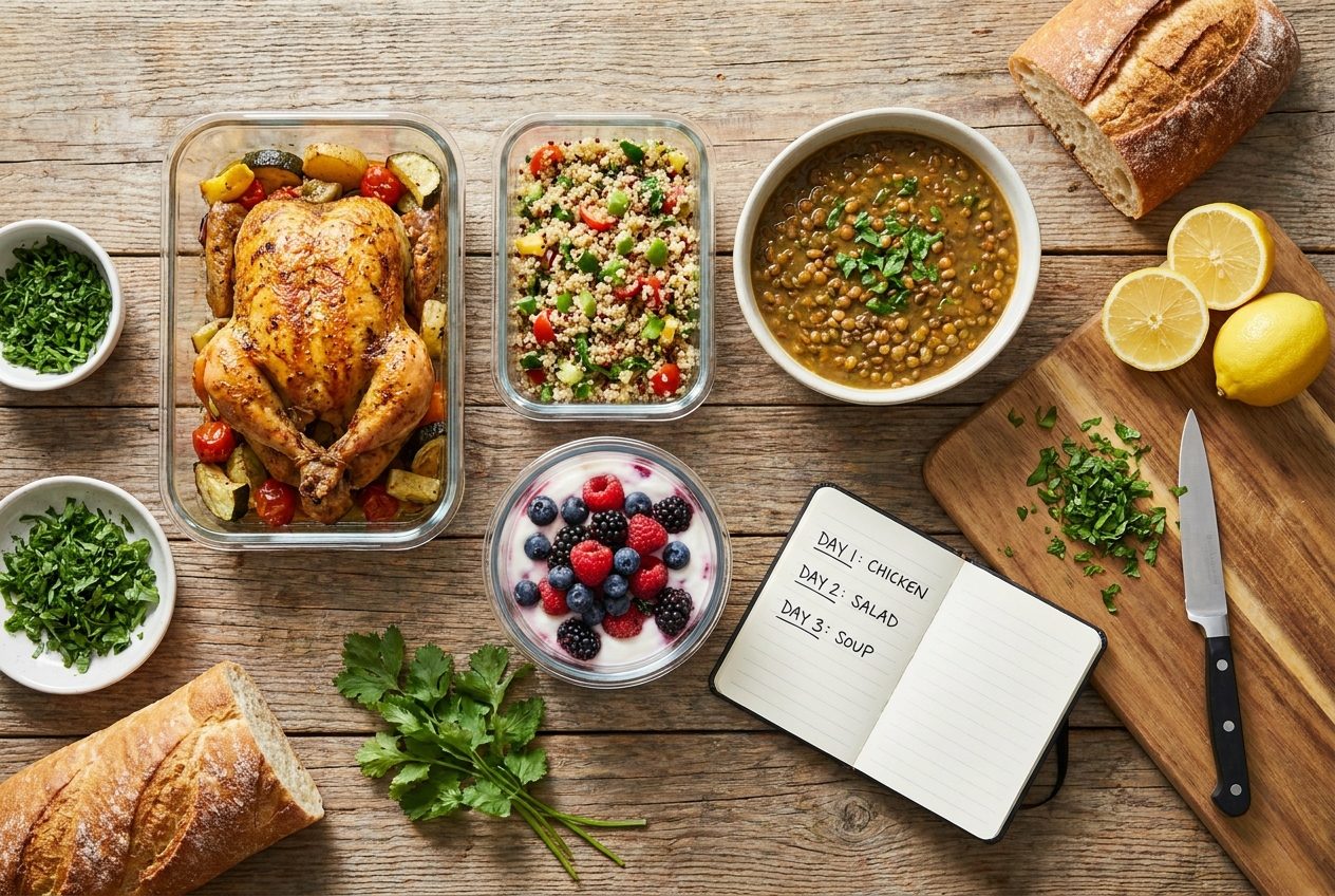 Meal prep 101: cook once, eat well for three days