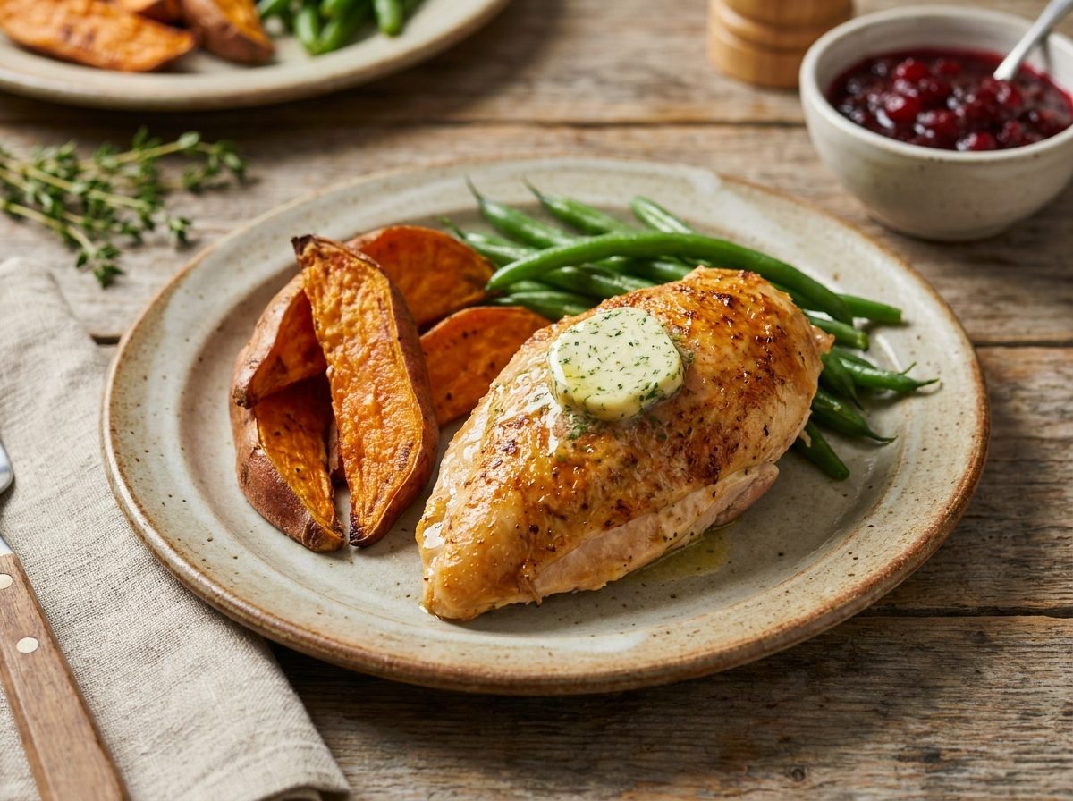 Roast Turkey Breast with Sweet Potatoes