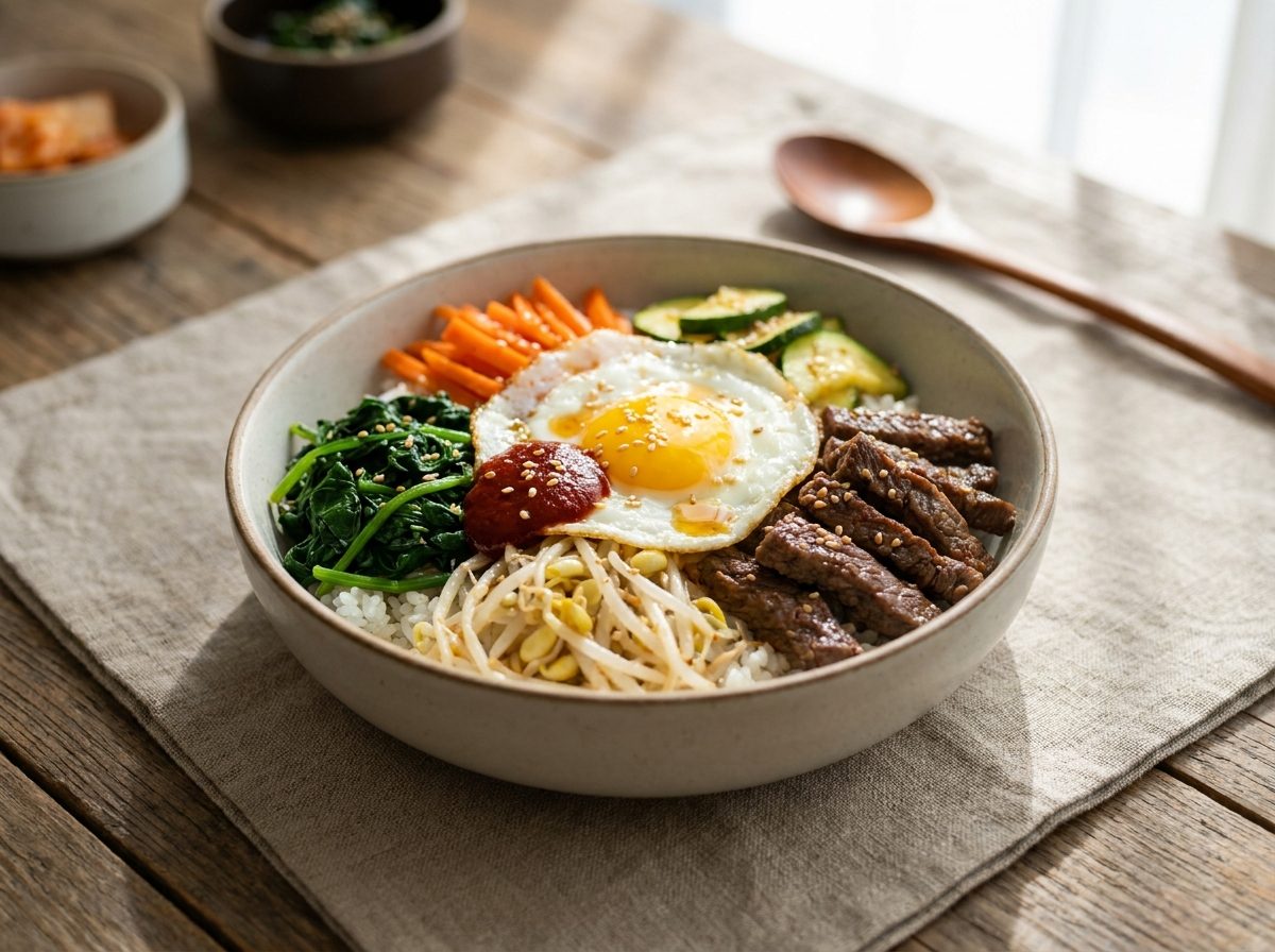 Bibimbap di manzo